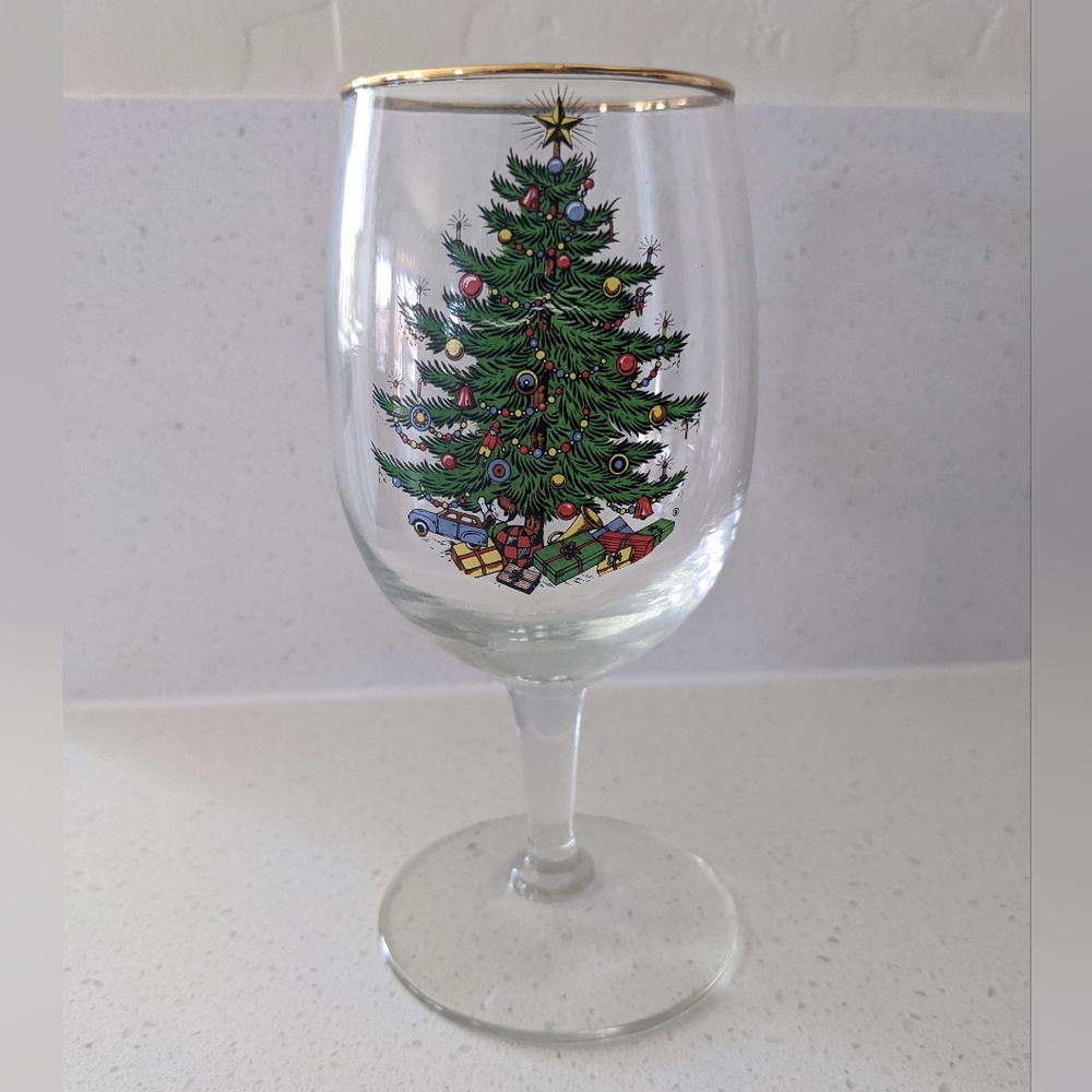 1 pc Spode Christmas Tree 8oz Wine Glass